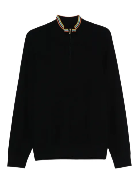 Paul Smith ribbed zip-neck sweater