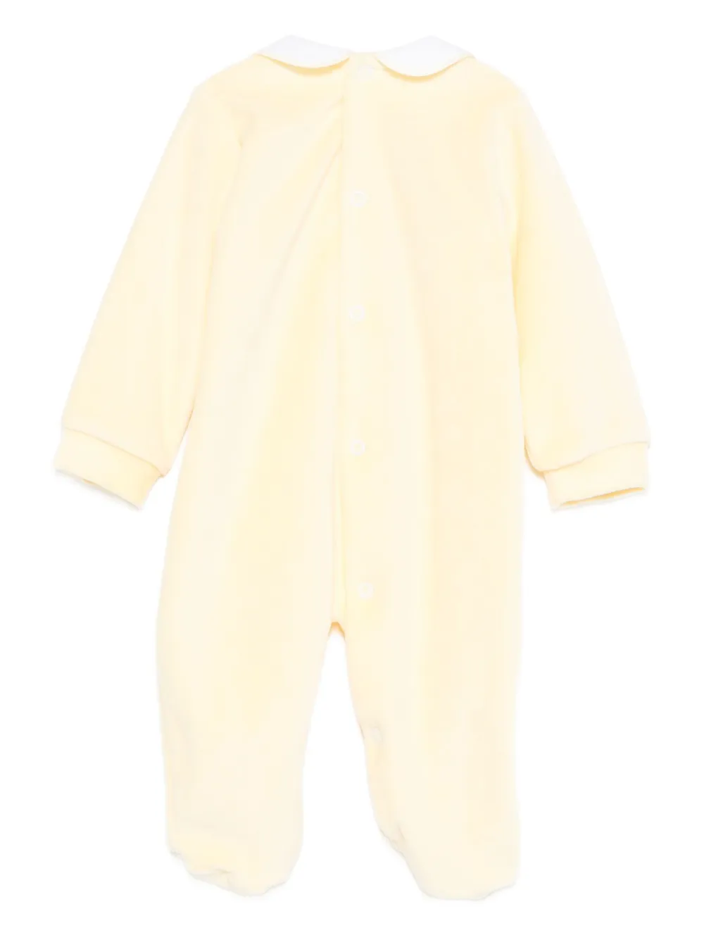 Siola Snap-button Smocked Babygrow In Yellow