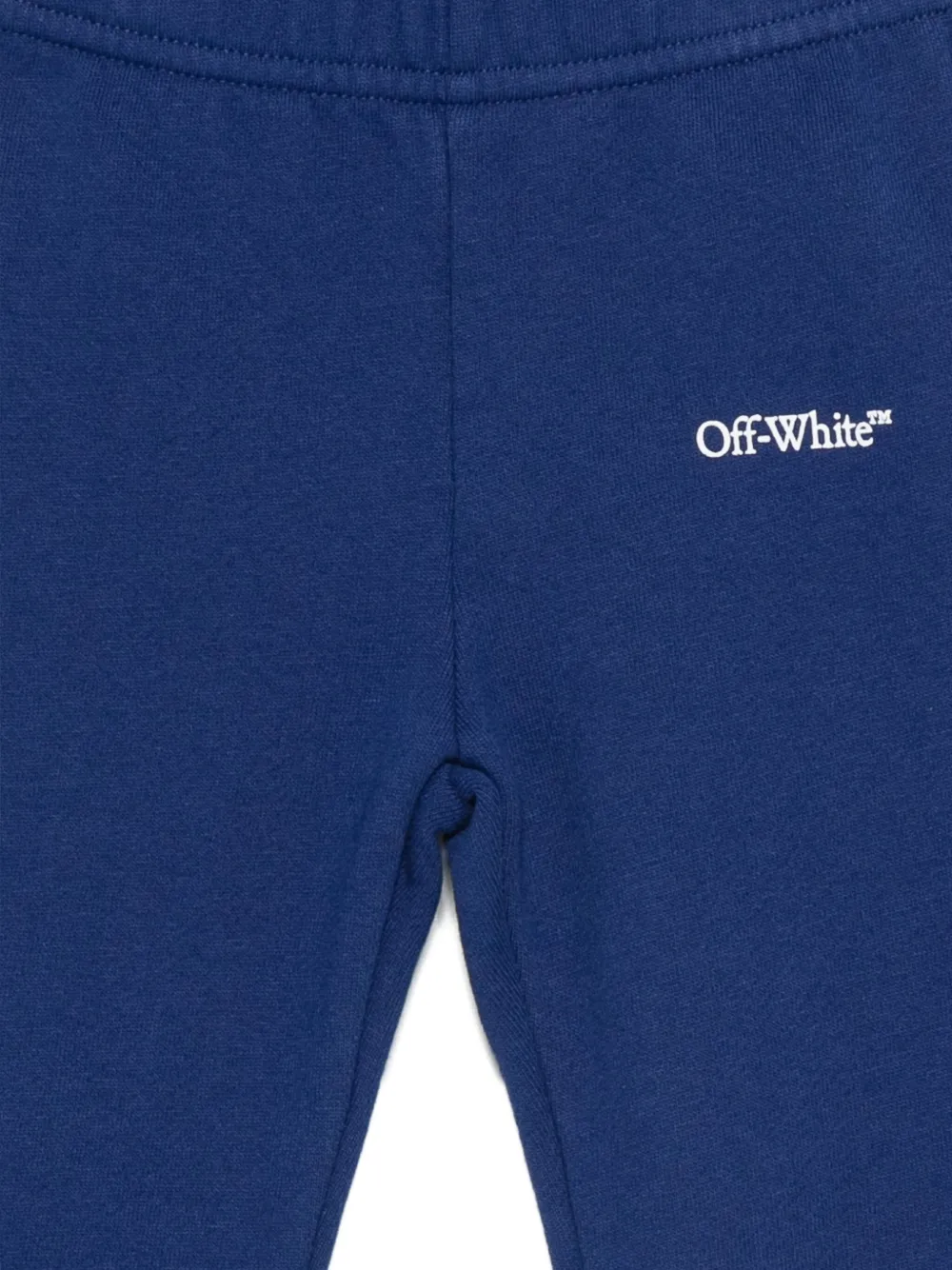 Off-White Kids Trainingsbroek met logo Blauw