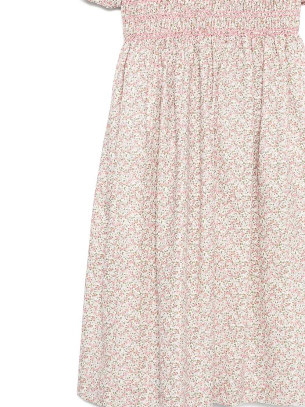 Siola Gesmockte jurk met Peter Pan-kraag Roze