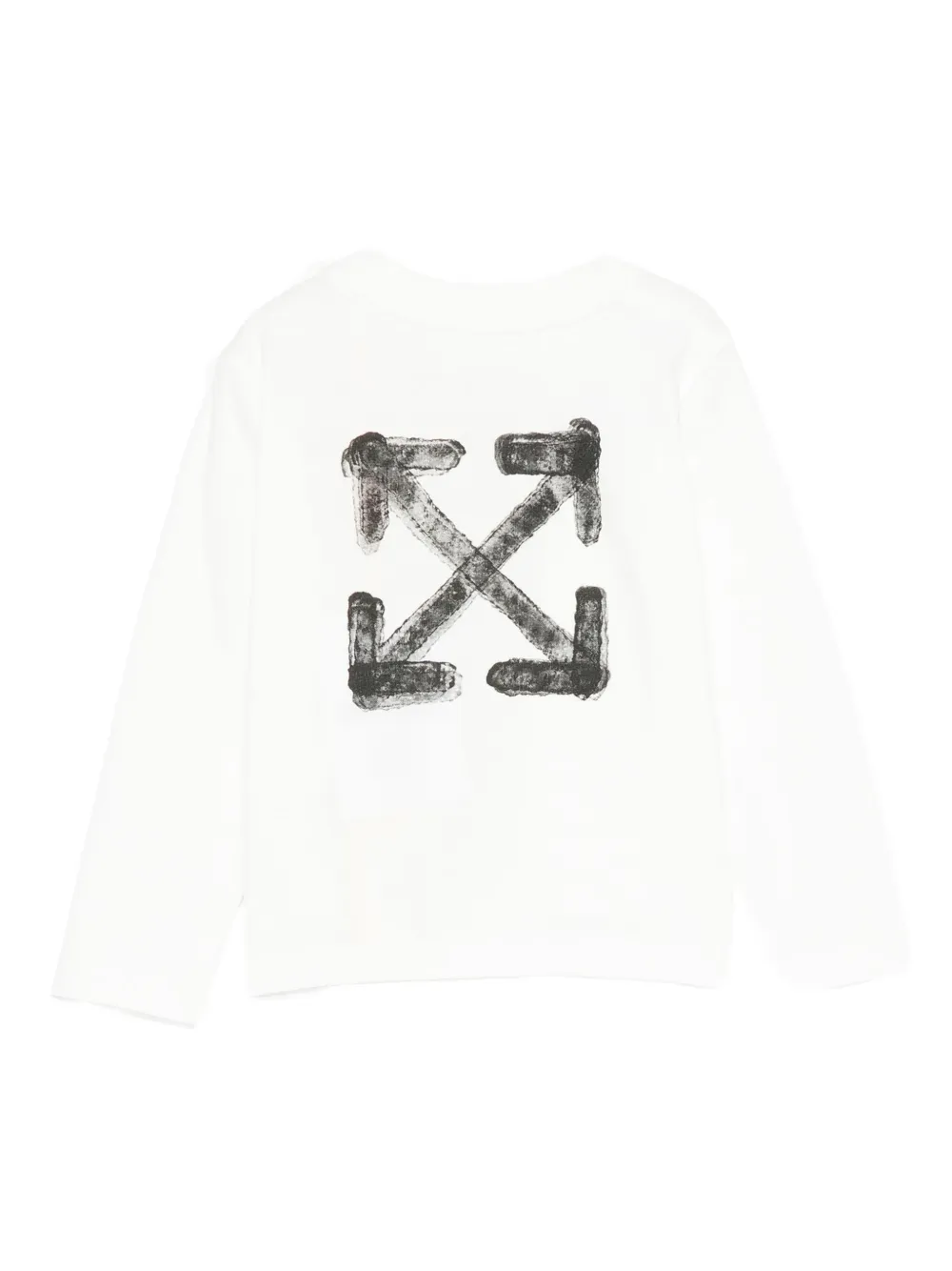 Off-white Logo-print Long-sleeve T-shirt In White