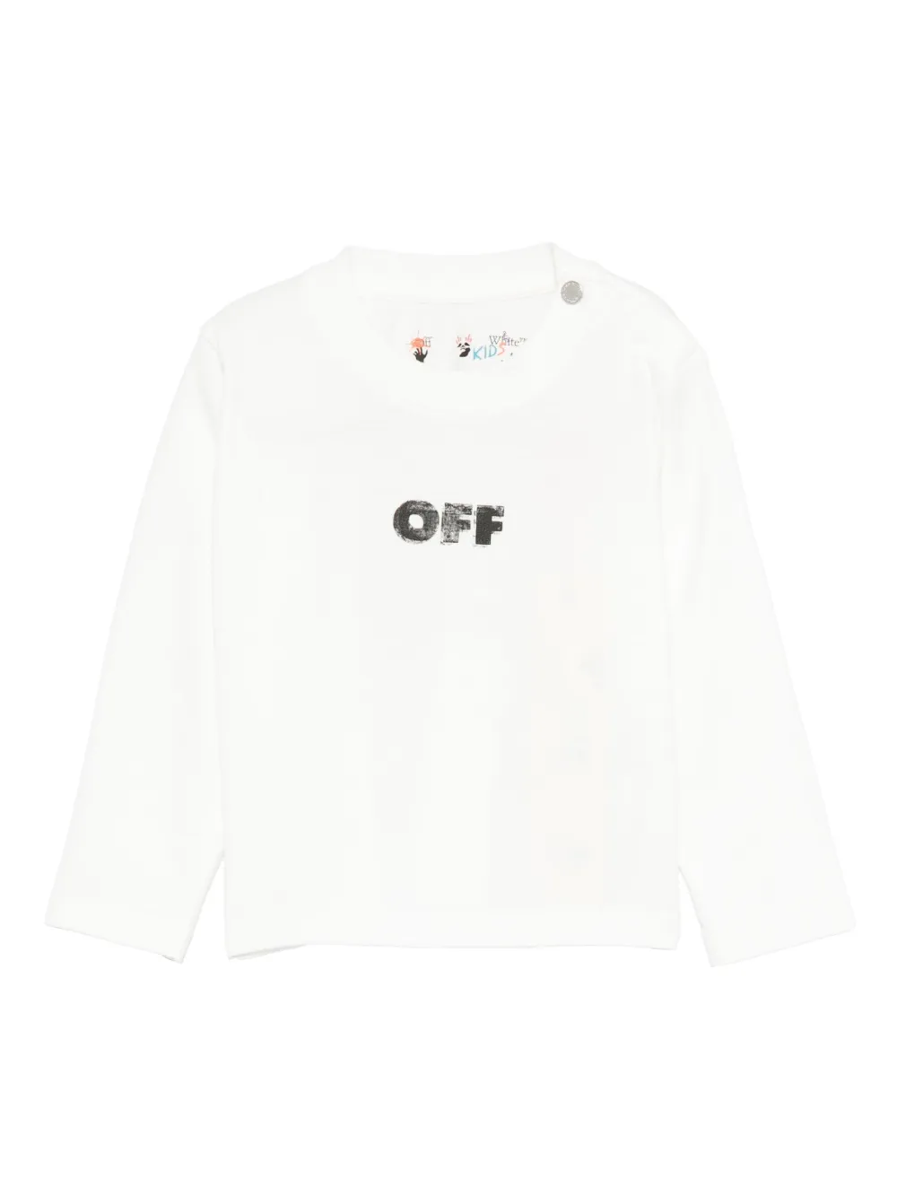 Off-white Babies' Logo-print Long-sleeve T-shirt In White