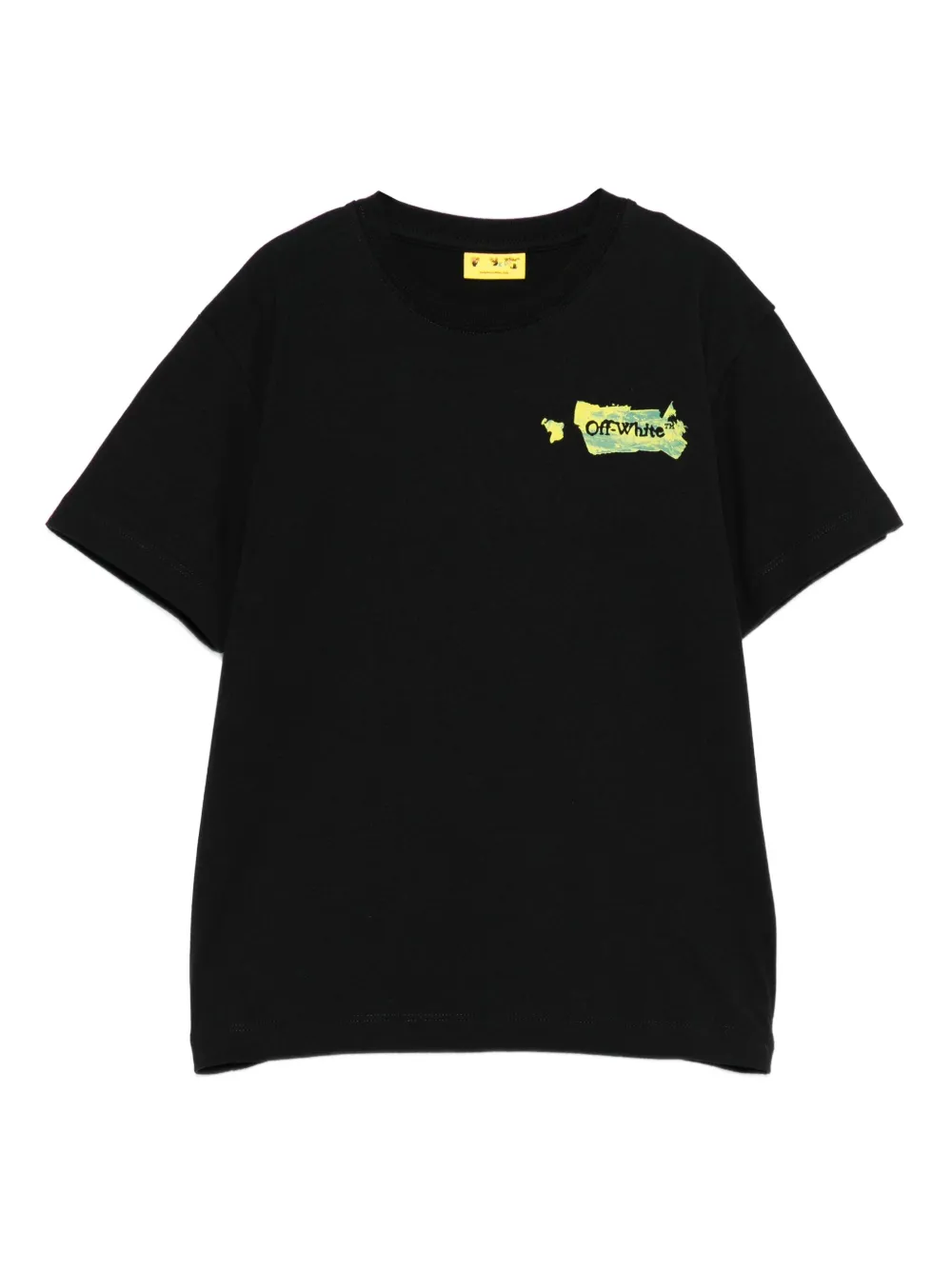 Off-White Kids paint-splatter arrow T-shirt | Black | Image 1