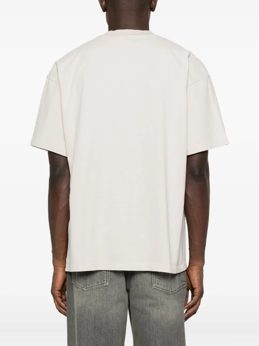 Represent Logo-embroidered T-shirt In Neutral