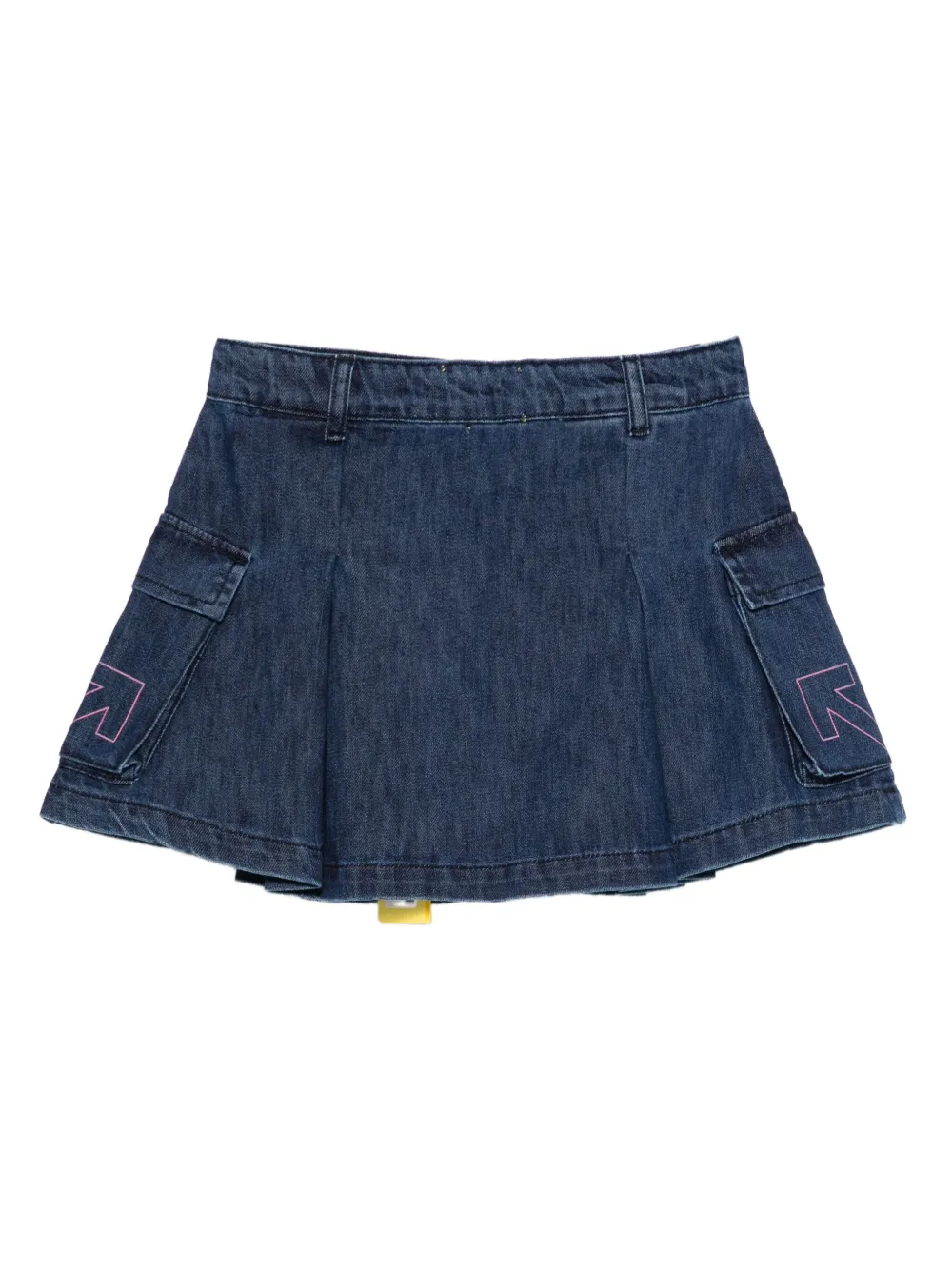 Off-White Kids pleated logo-print denim skirt | Denim Skirts | Image 2