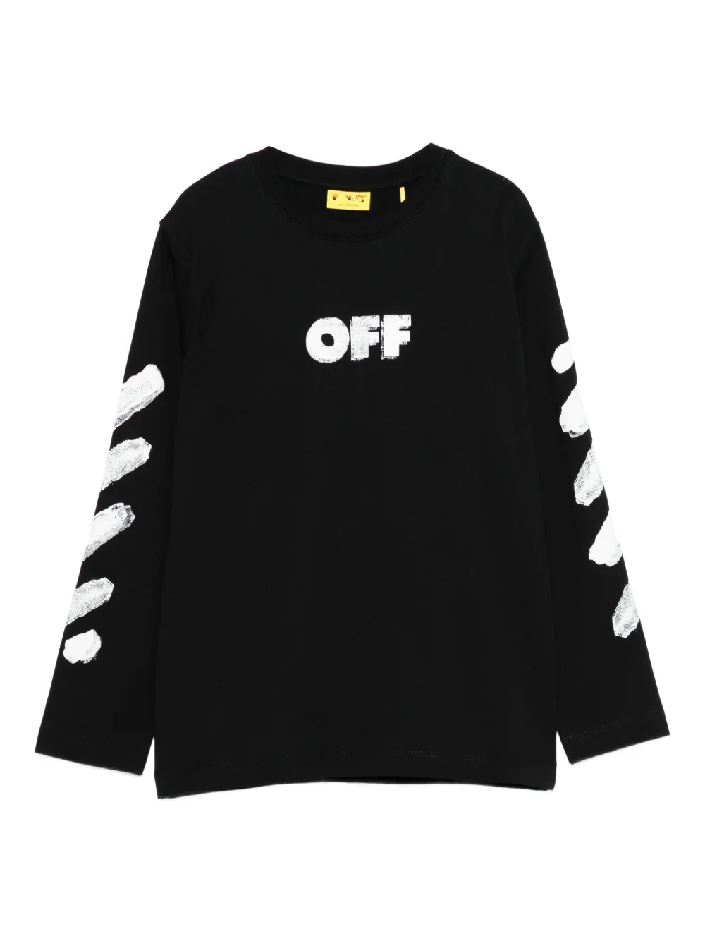 Off-White Kids logo-print long-sleeve T-shirt | Black | Image 1