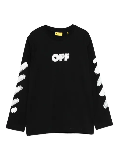 Off-White Kids logo-print long-sleeve T-shirt