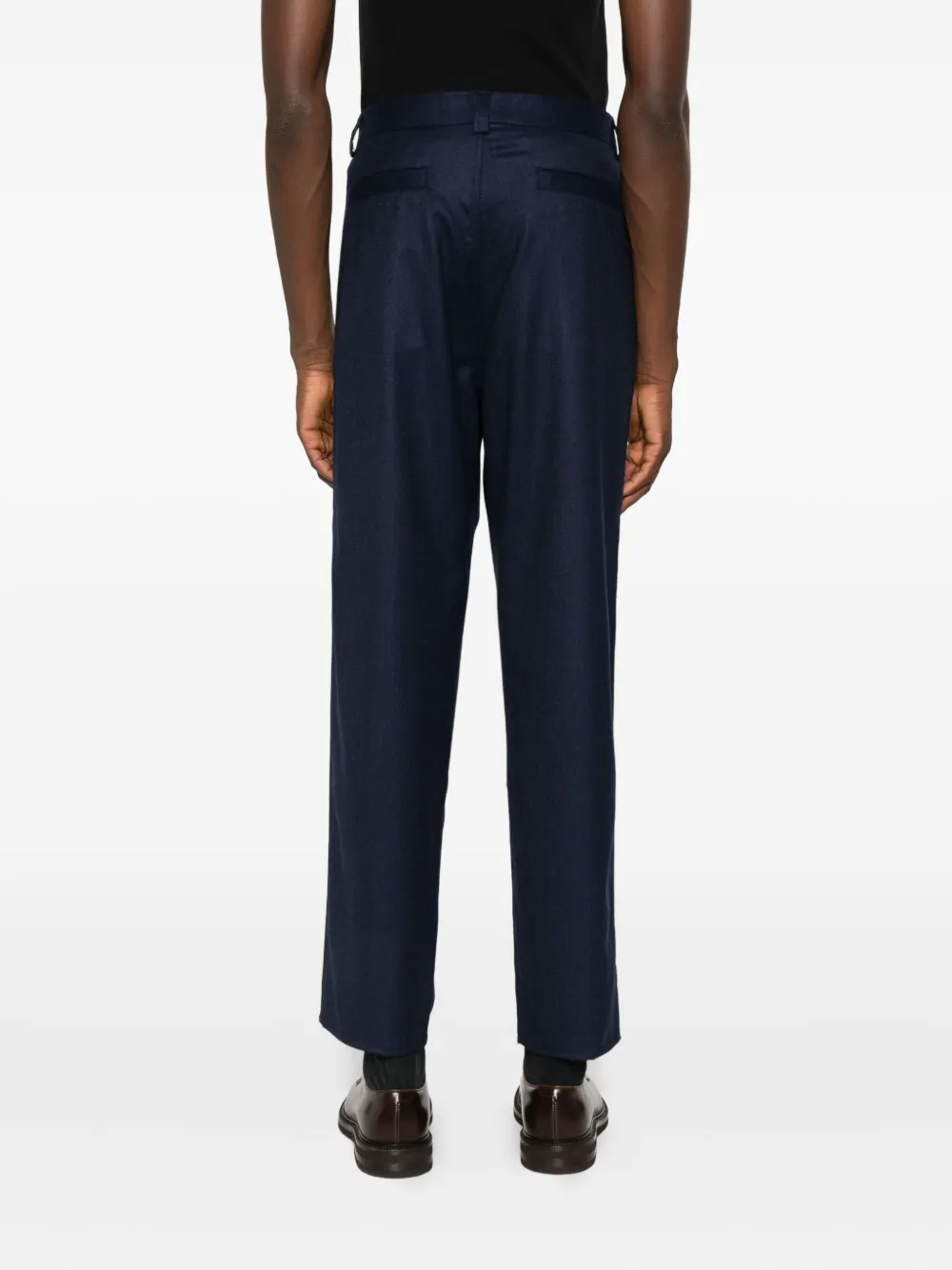 Brunello Cucinelli Broek van scheerwol Blauw