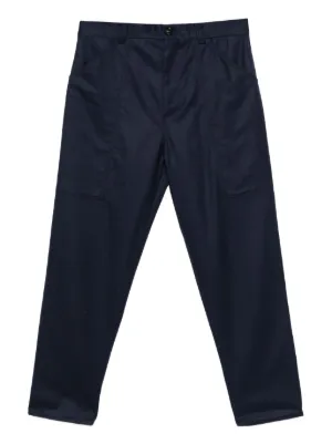 Giorgio Armani Pleated wide-leg Trousers | Blue | FARFETCH