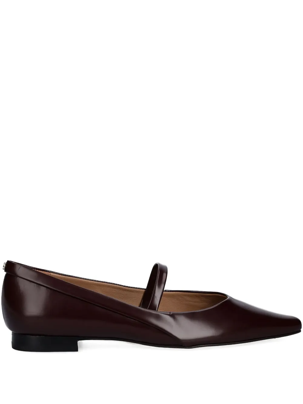 Hugo Boss Pointed-toe Flat Pumps In Brown