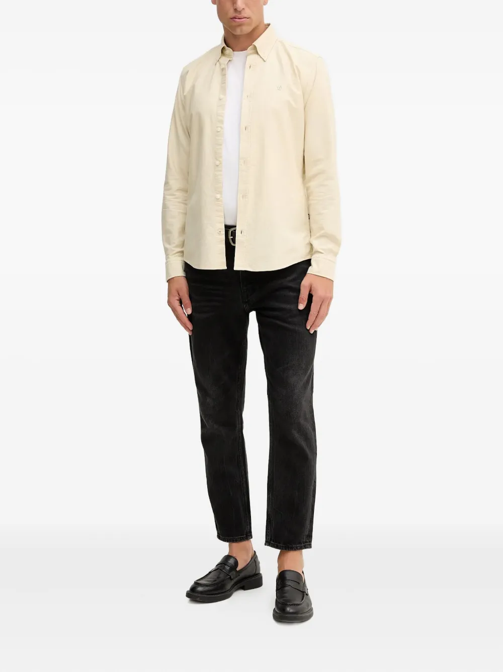 BOSS cotton shirt - Geel