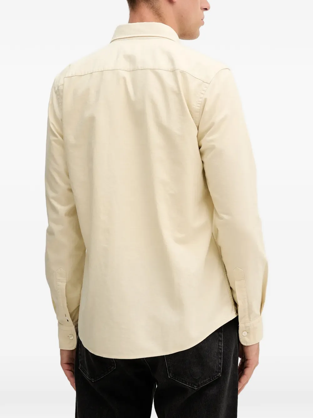 BOSS cotton shirt Geel