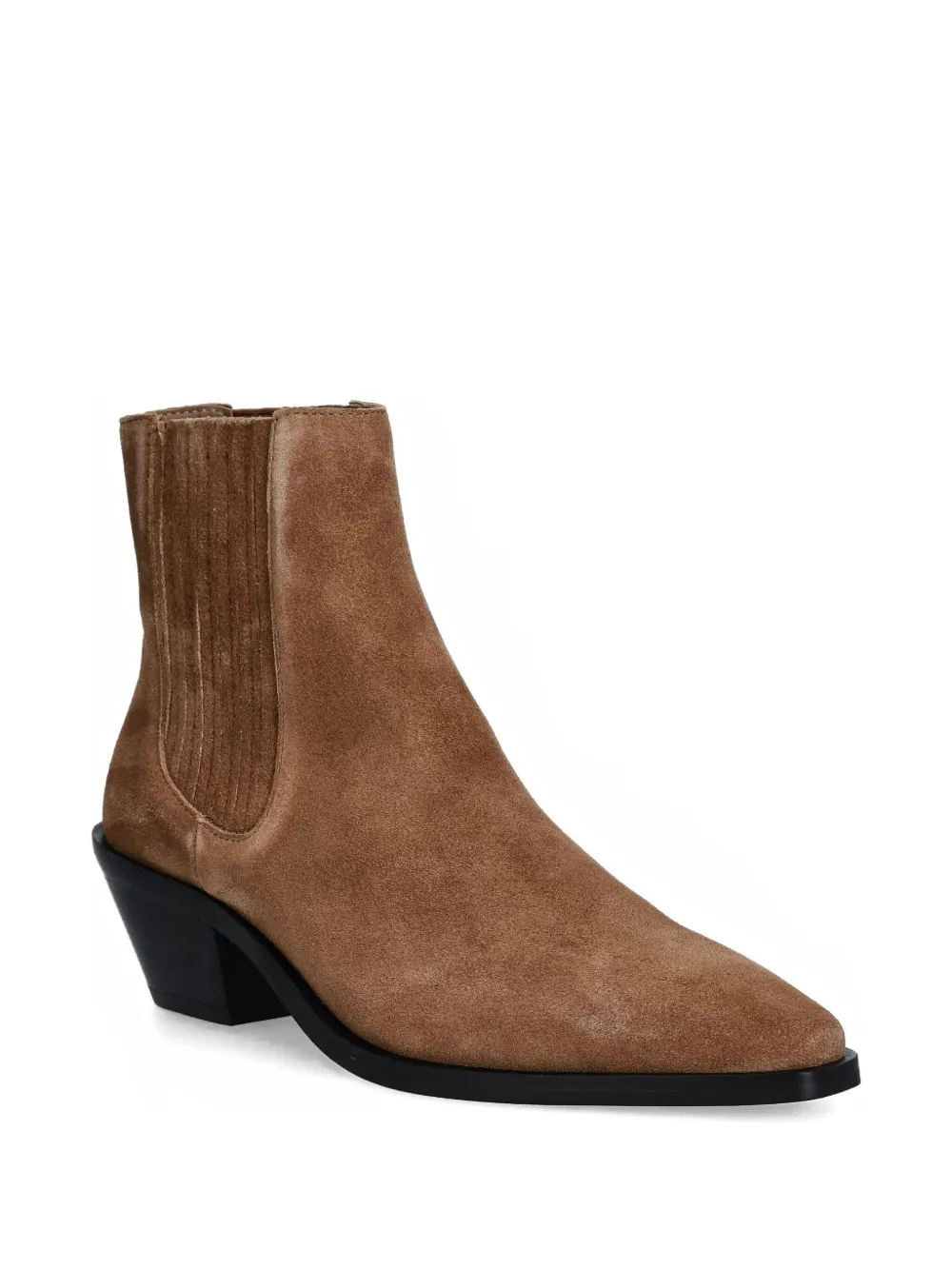 Hugo Boss 50mm Pointed-toe Heeled Chelsea Boots In Brown