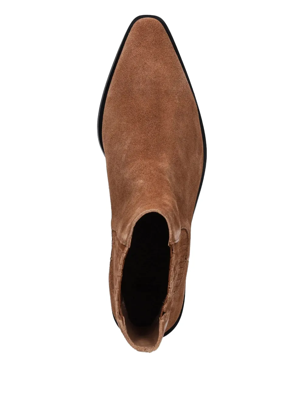 Hugo Boss 50mm Pointed-toe Heeled Chelsea Boots In Brown