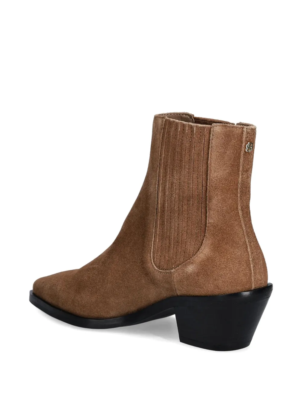 Hugo Boss 50mm Pointed-toe Heeled Chelsea Boots In Brown