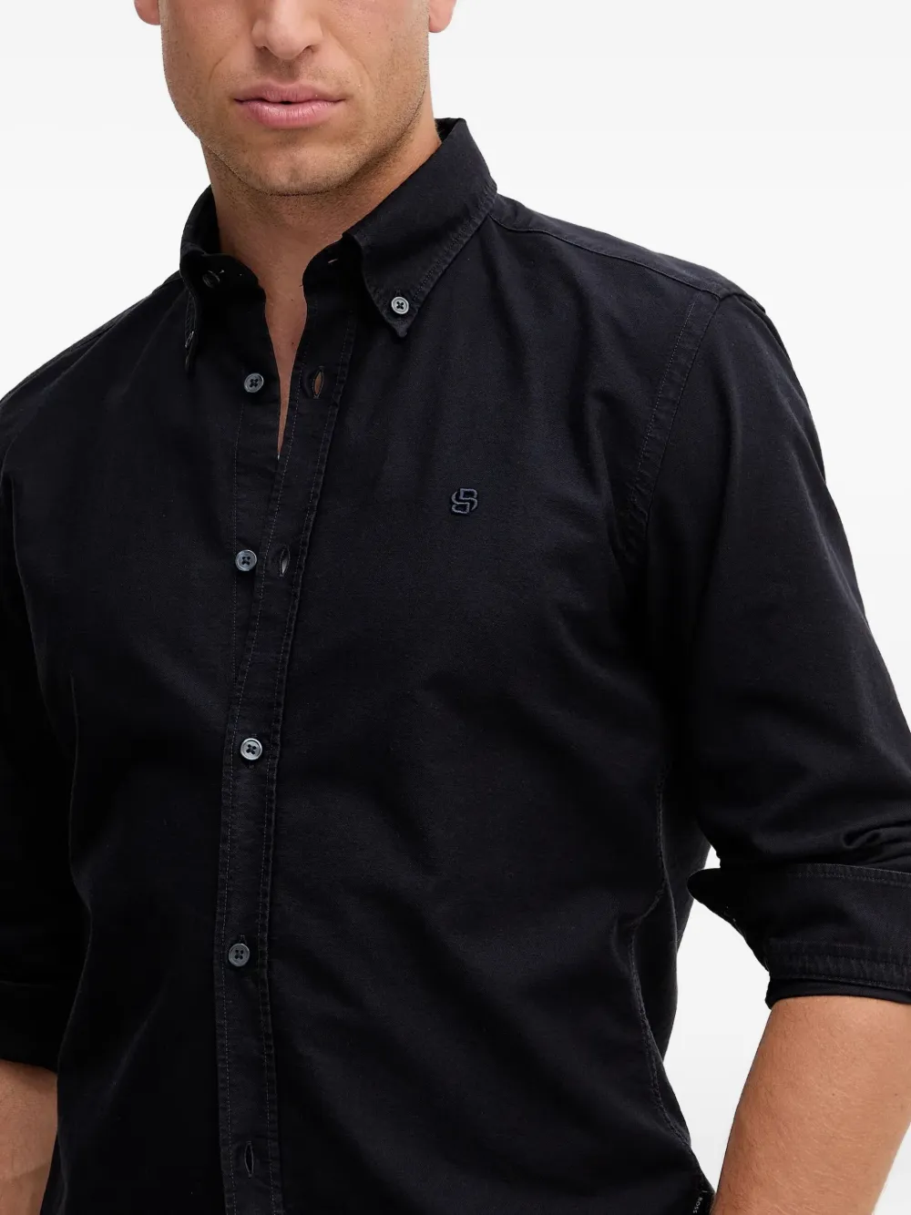 BOSS logo-detail shirt Blauw