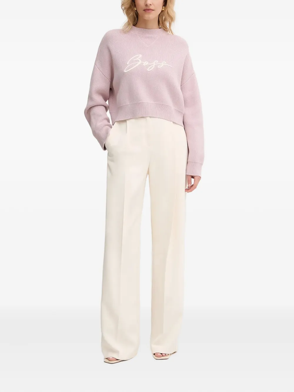 Hugo Boss Logo Knitwear In Pink