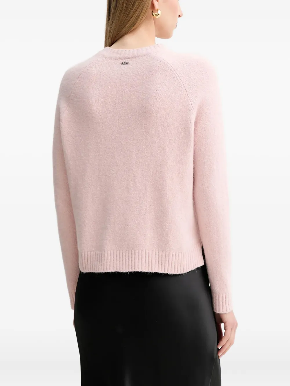 Hugo Boss Logo-lettering Sweater In Pink