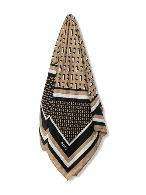 BOSS patterned scarf