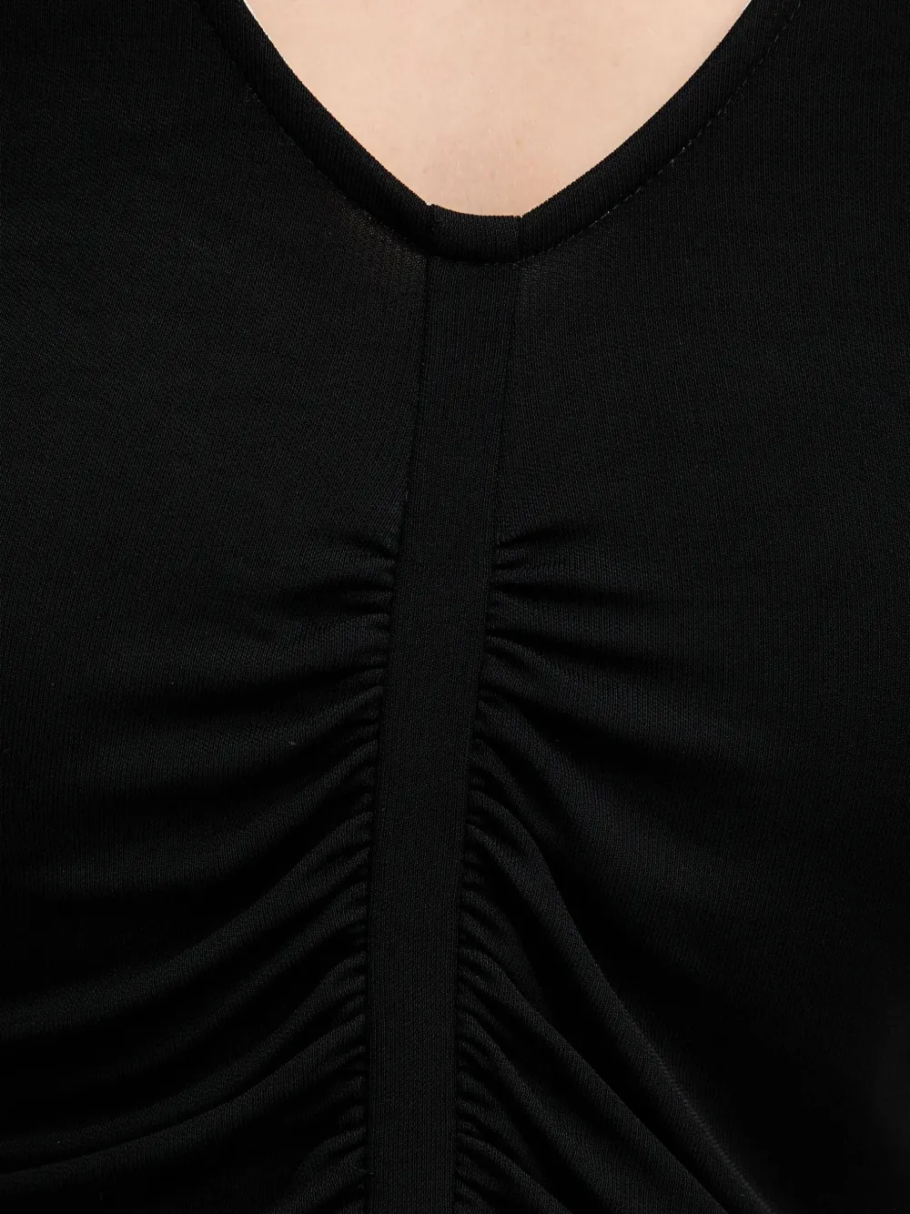 BOSS stripe-detail top Zwart