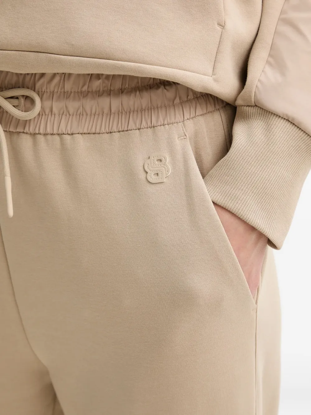 Hugo Boss Elasticated-waistband Track Pants In Brown