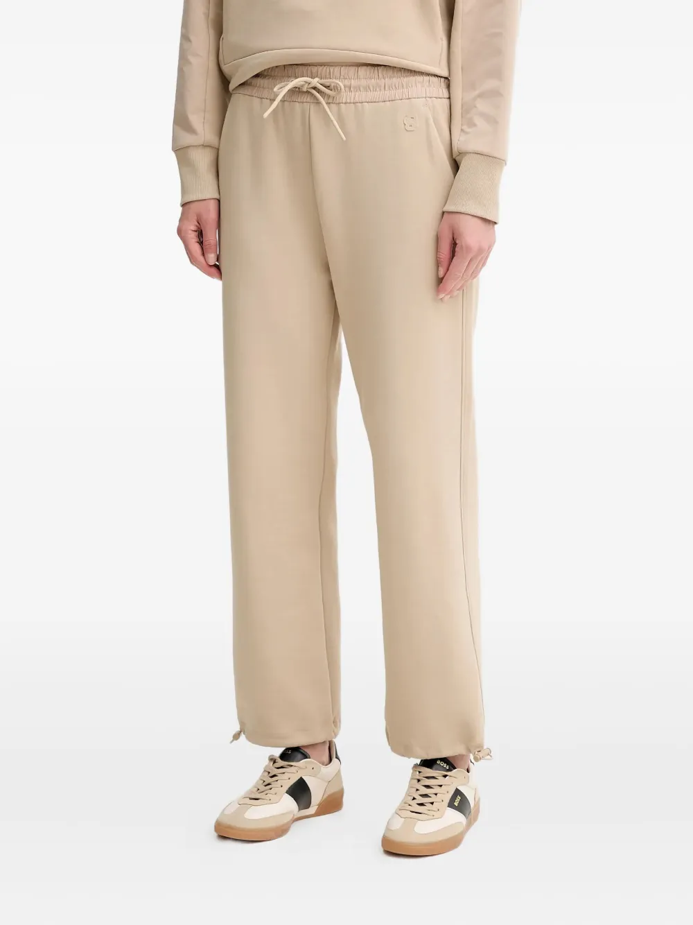 Hugo Boss Elasticated-waistband Track Pants In Brown