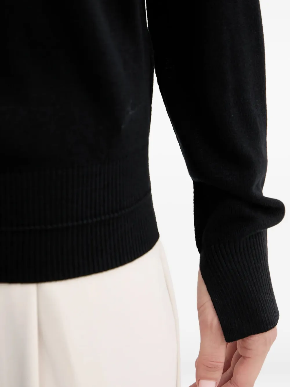 BOSS V-neck top Zwart