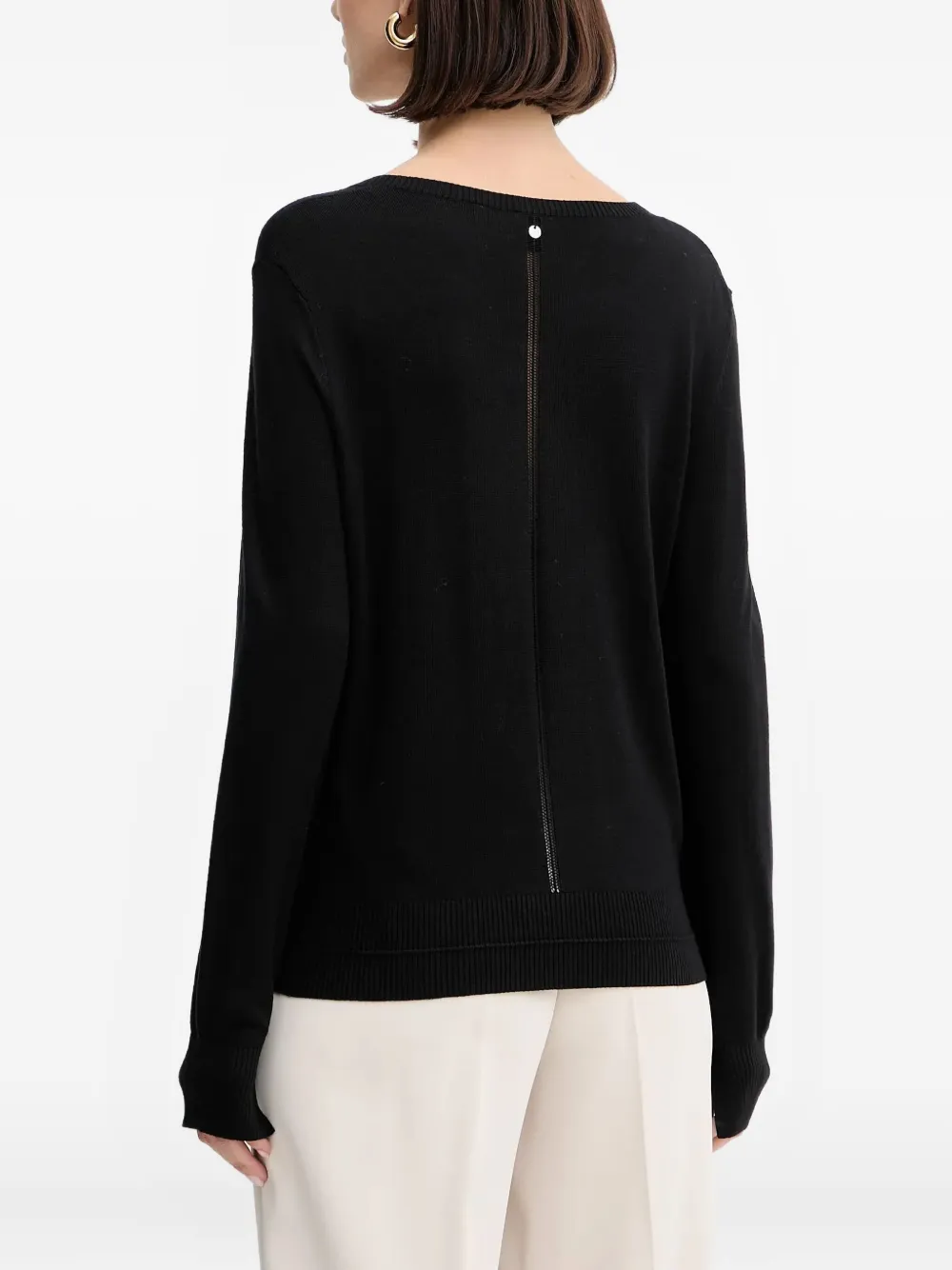 BOSS V-neck top Zwart