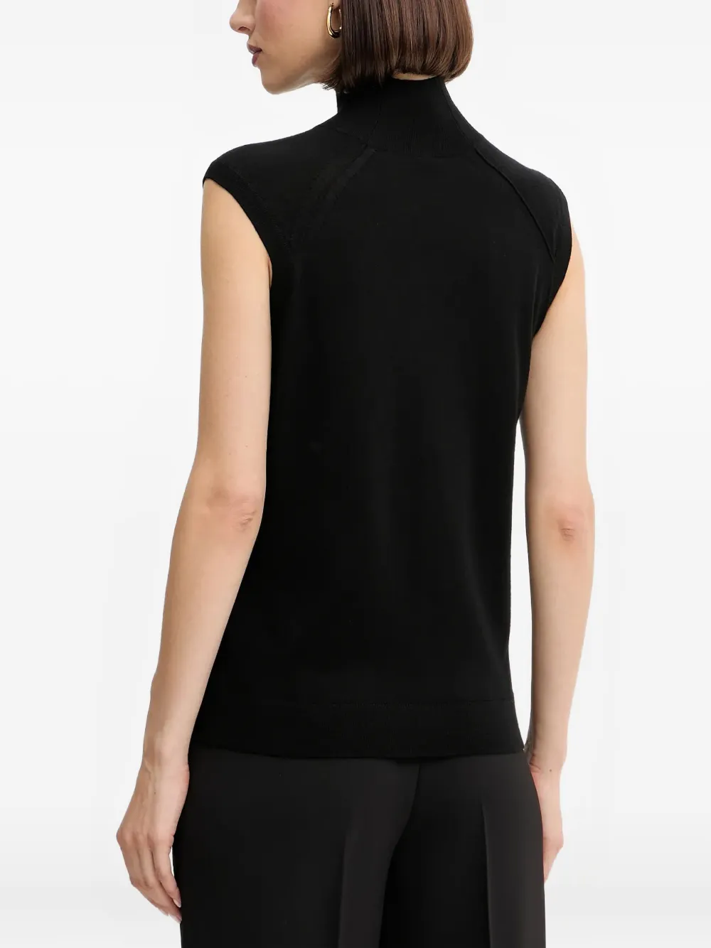 Hugo Boss High-neck Sleeveless Top In Black
