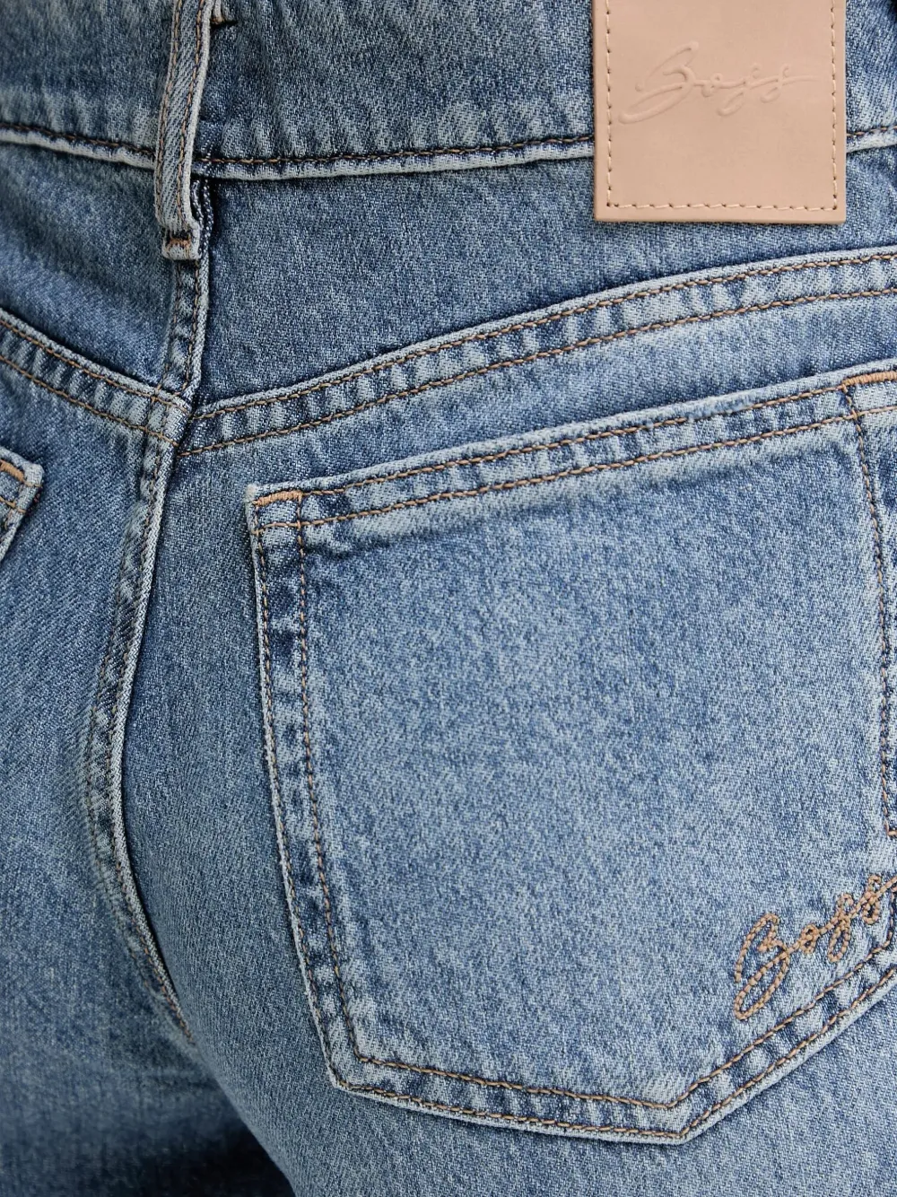 Hugo Boss Belt Loops-detail Jeans In Blue