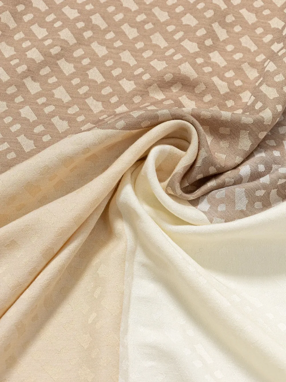 Hugo Boss Fringed Scarf In Neutral