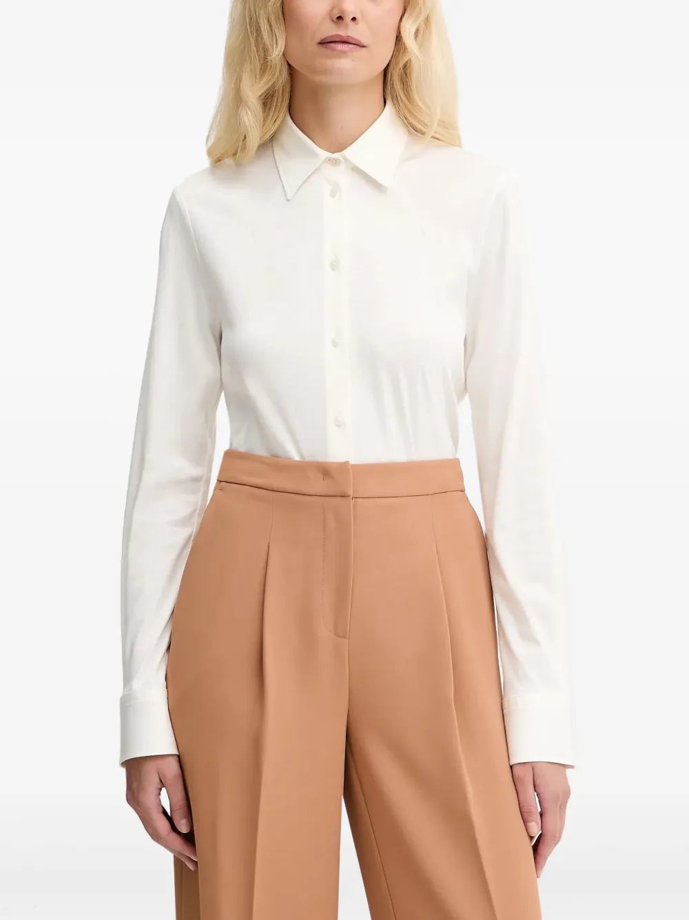 Hugo Boss Cotton Shirt In White