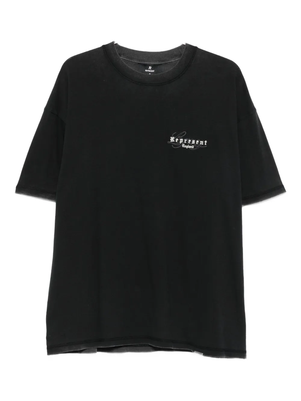 Represent Black Cotton Oversize England Legacy T-shirt In Black
