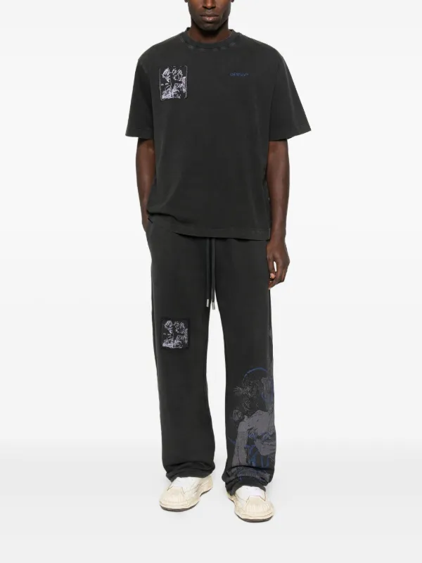 Off-White グラフィック パンツ | ブラック | FARFETCH JP