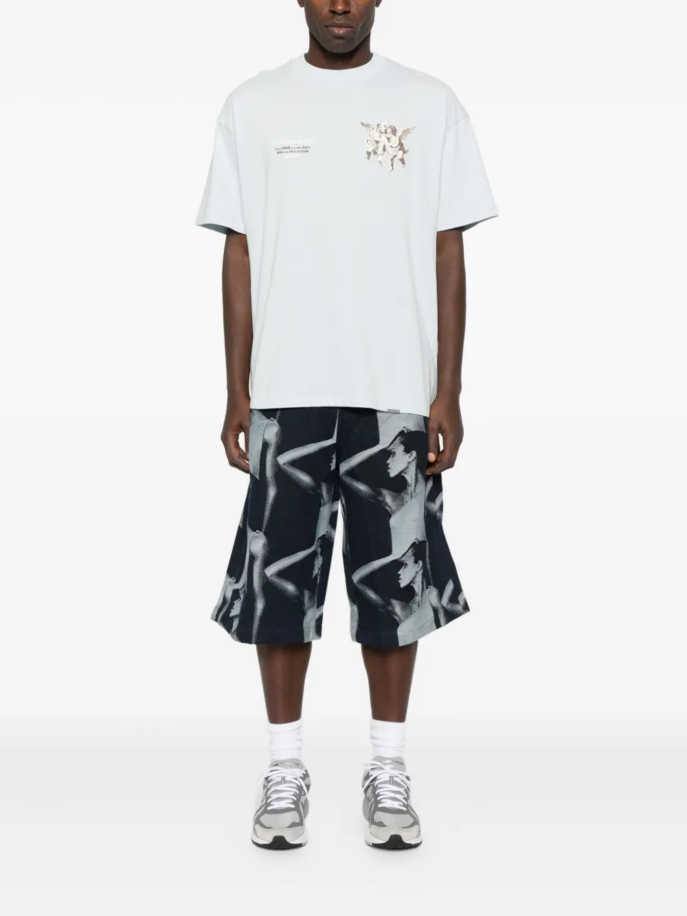 Represent T-shirts and Polos Clear Blue - Wit