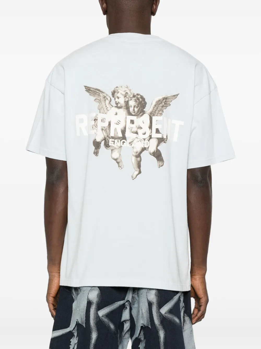Represent Heavenly T-shirt With Cherubini Print In White