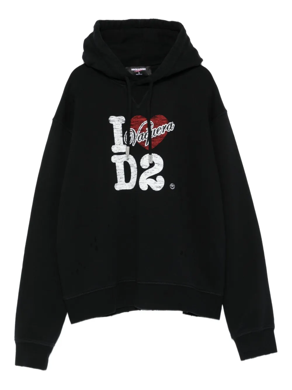 DSQUARED2 logo-print hoodie | Black | Image 1