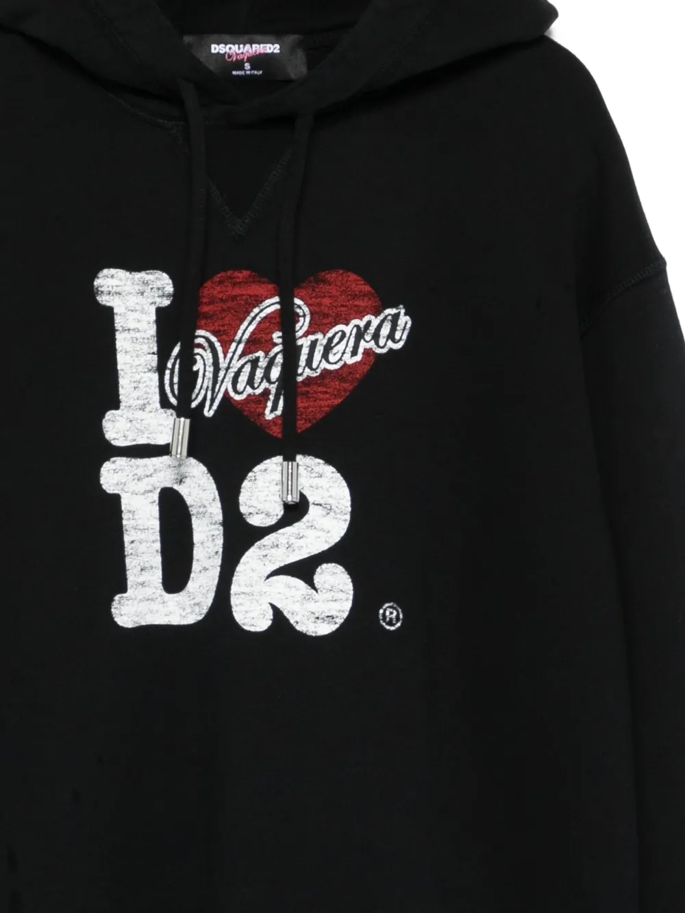 DSQUARED2 Hoodie met logoprint Zwart