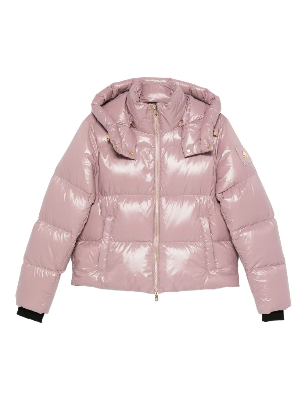 Moose Knuckles Hooded Puffer Jacket In Pink