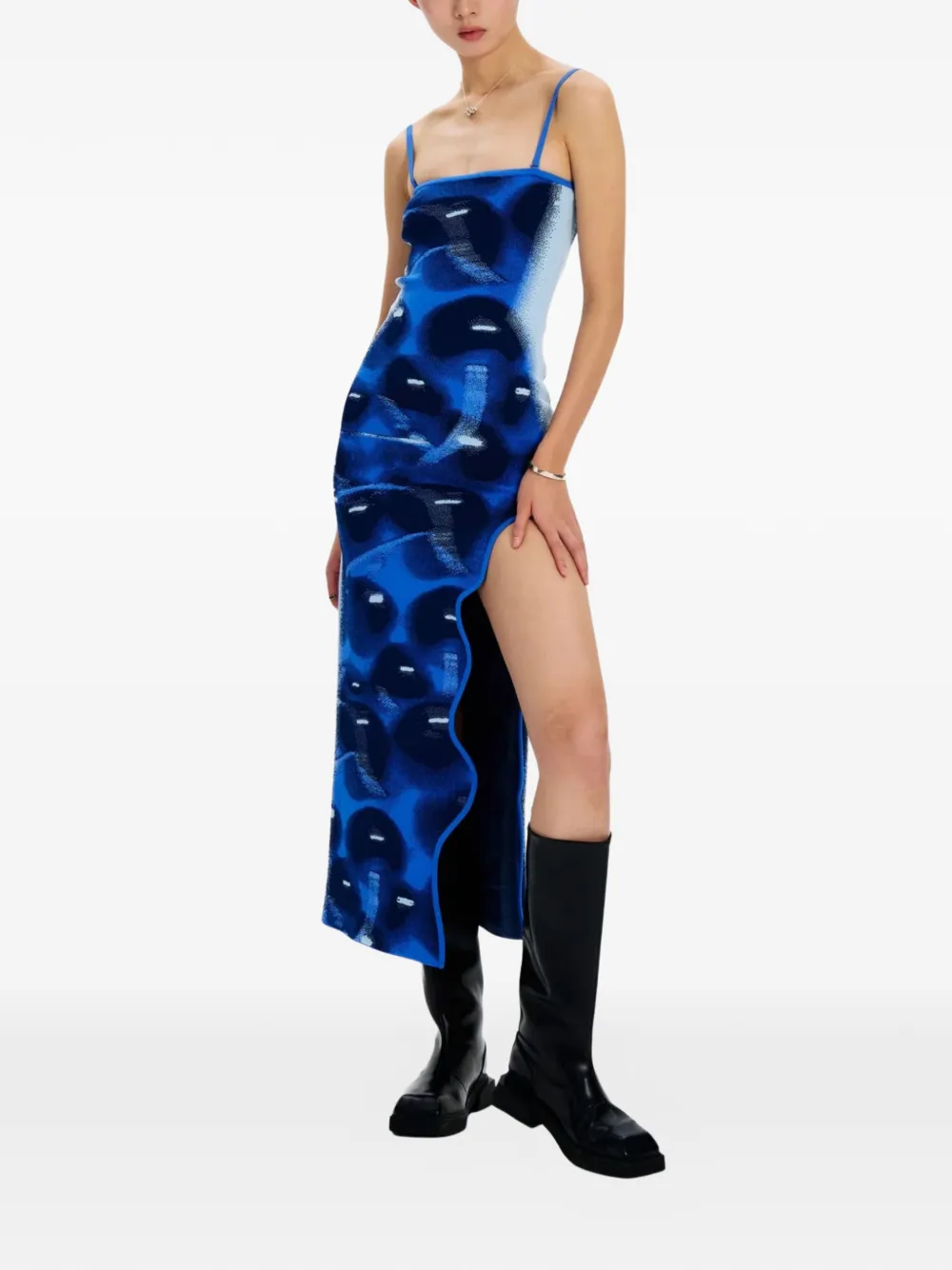 PH5 Midi-jurk met spaghettibandjes Blauw