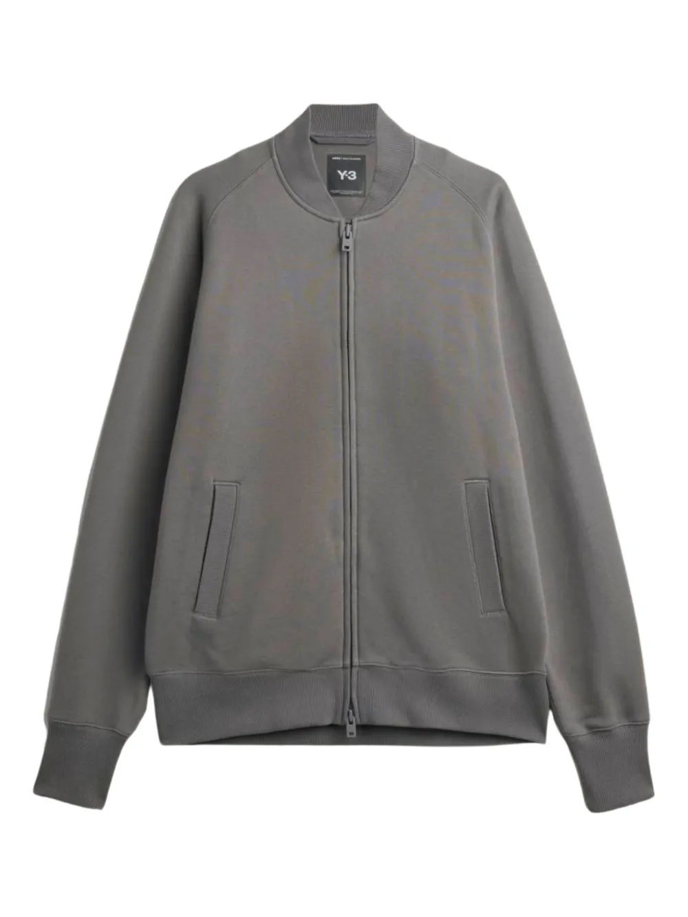 Y-3 Zip-up Bomber Jacket In Gray