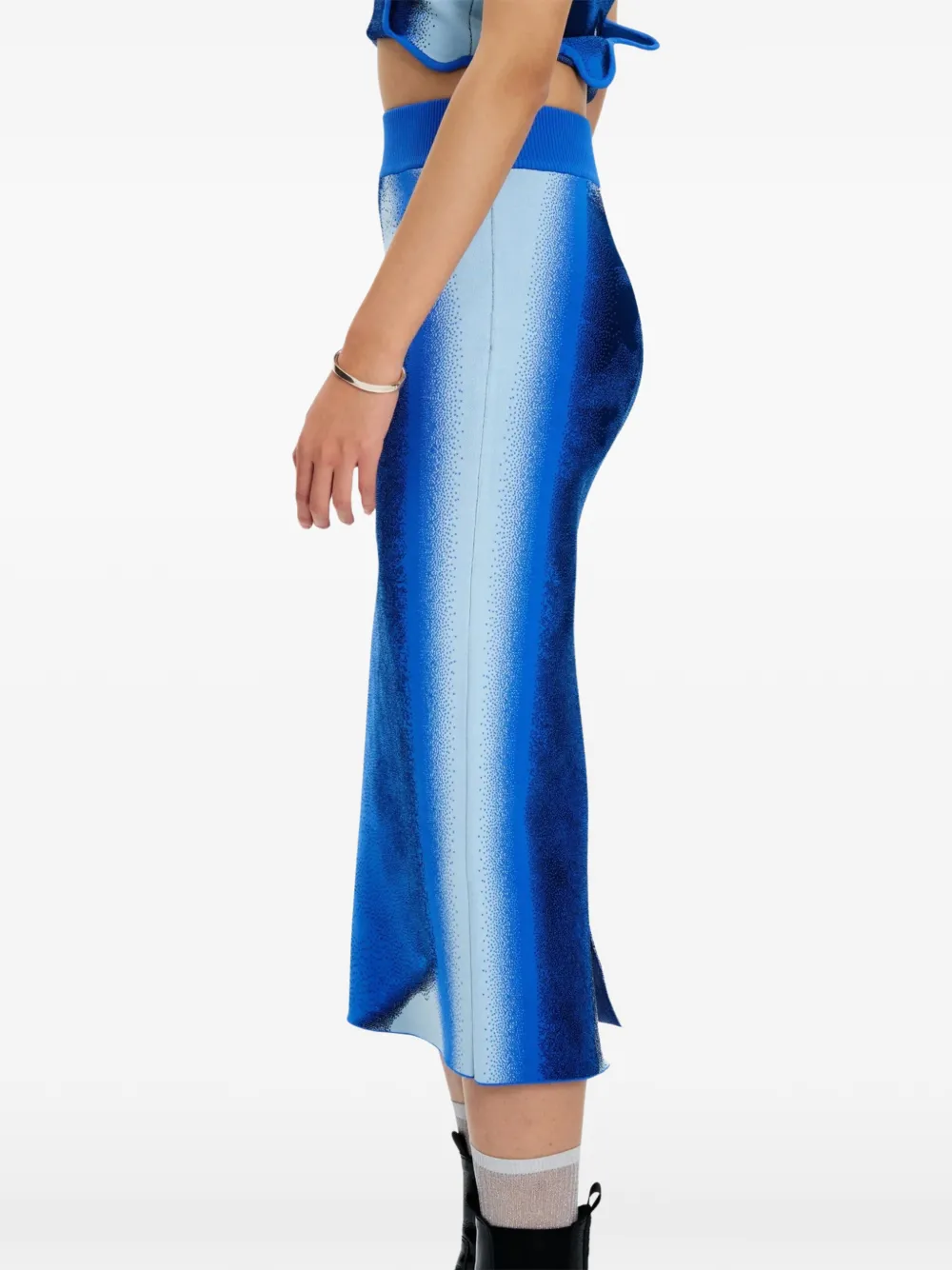 PH5 Midi-rok met elastische tailleband Blauw