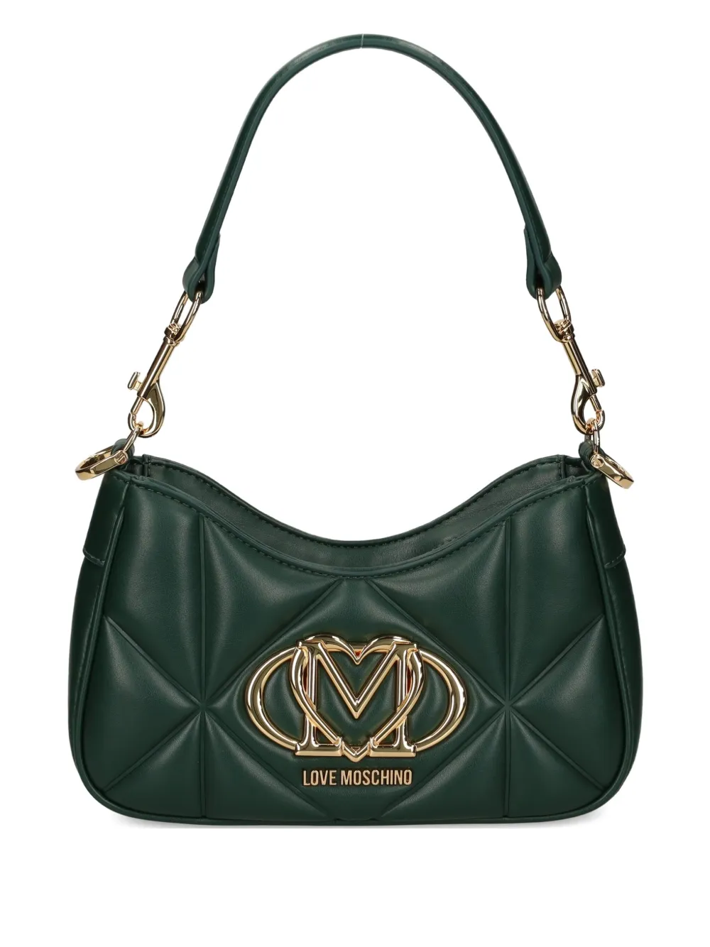 Love Moschino quilted logo-plaque shoulder bag | Green | Image 1