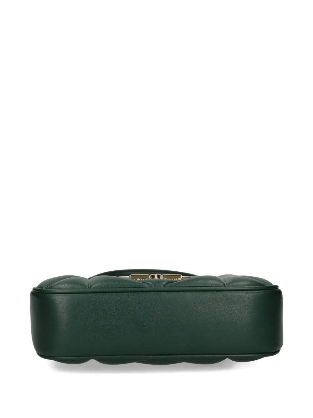 Love Moschino Quilted Logo-plaque Shoulder Bag In Green