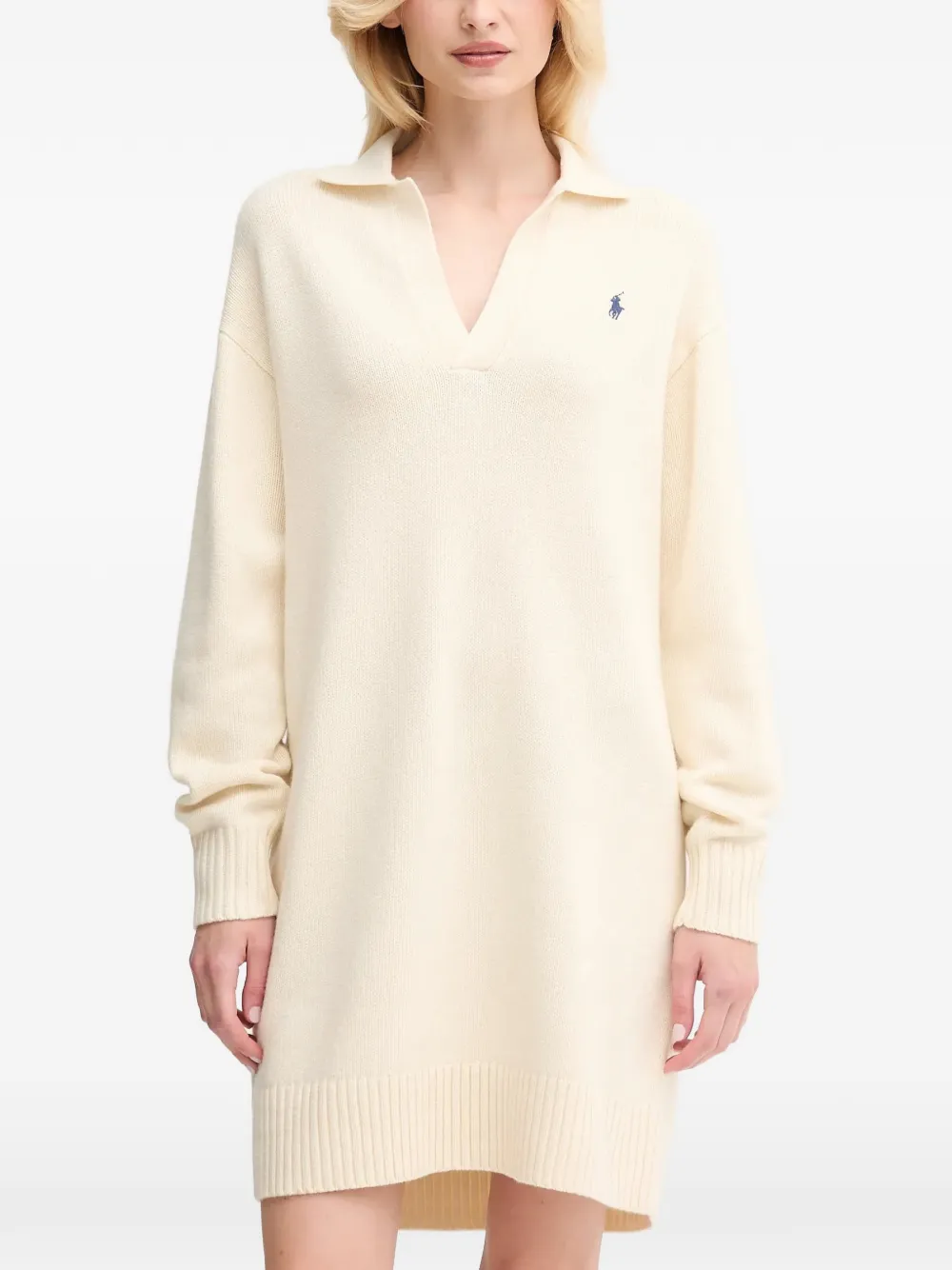 Polo Ralph Lauren polo V-neck mini dress - Toni neutri