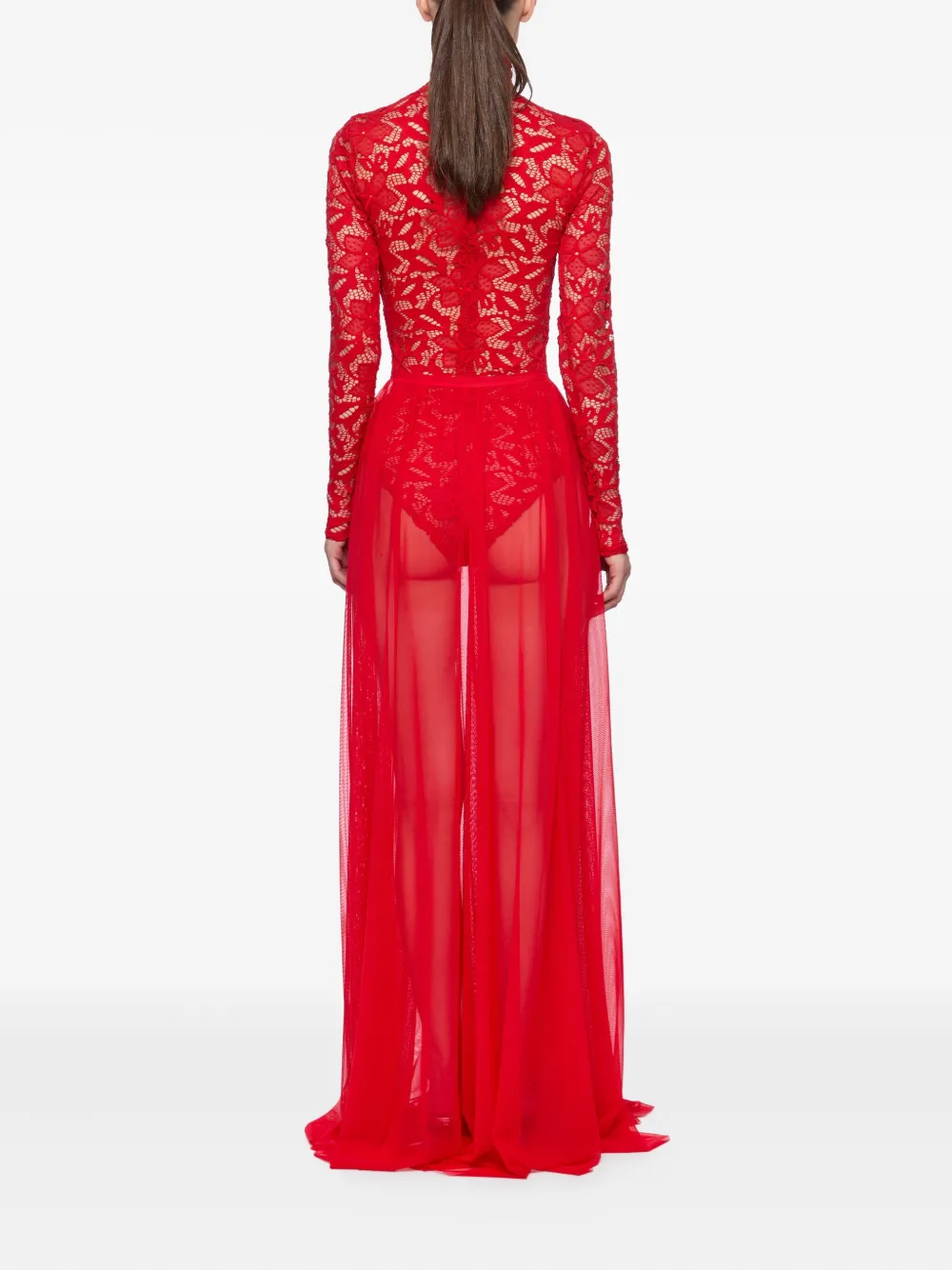 Atu Body Couture lace-panelled bodysuit - Rood
