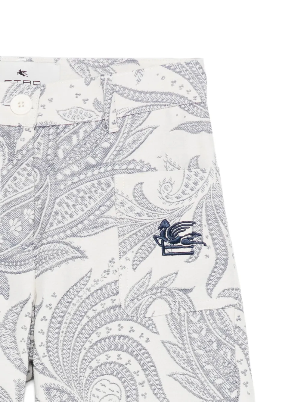 ETRO KIDS Broek met paisley-print Wit
