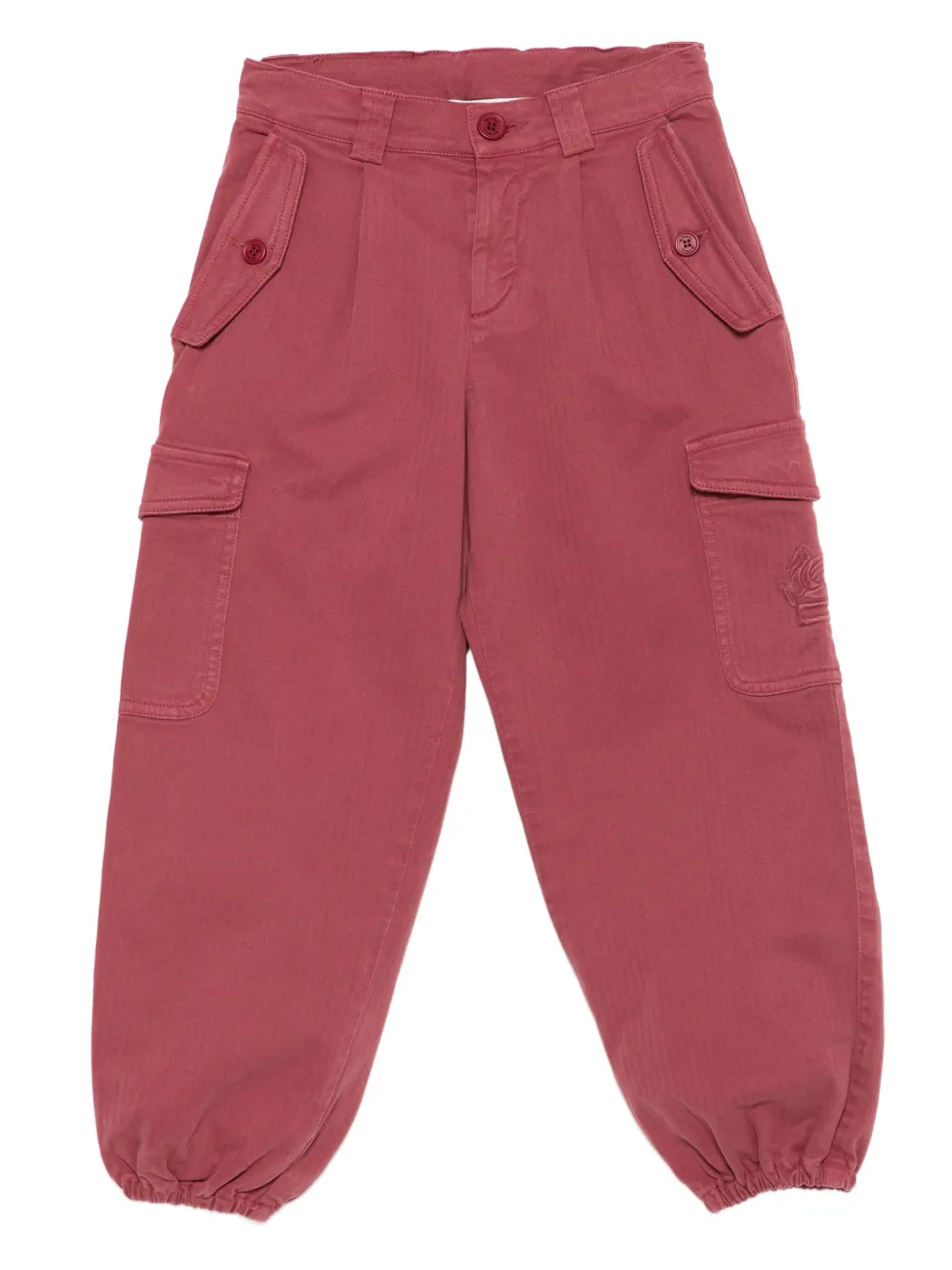 ETRO KIDS embroidered cargo trousers | Red | Image 1