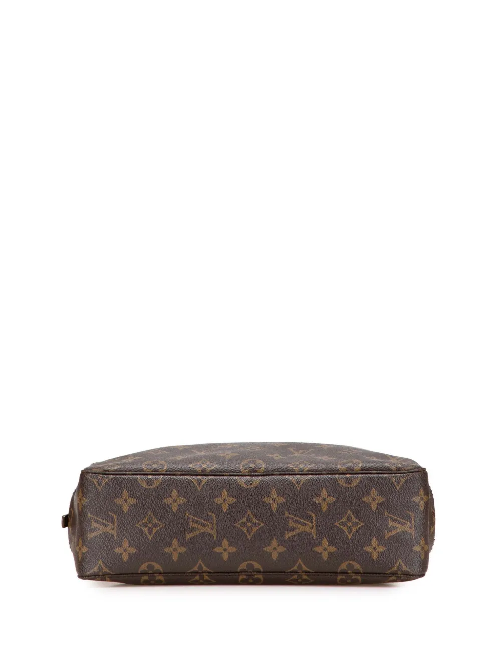 Pre-owned Louis Vuitton 1986 Monogram Trousse Toilette 28 Clutch Bag In Brown