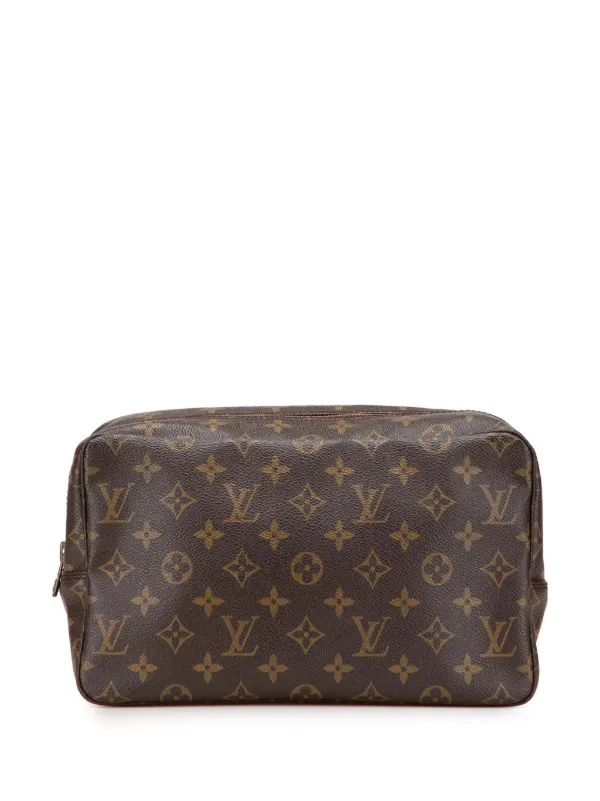 Louis Vuitton Pre-Owned 1986 Monogram Trousse Toilette 28 Clutch Bag  Brown FARFETCH IN